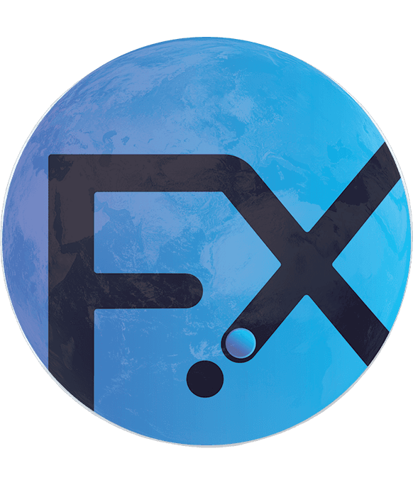 The FutureX globe at the centre of a sphere of particles